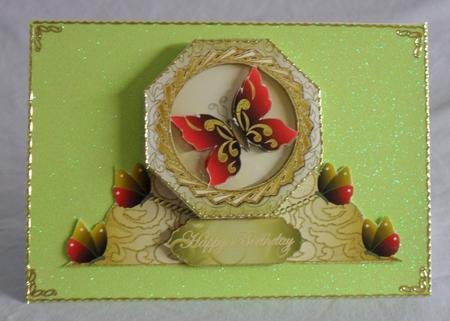 Birthday Butterflies Fancy Shaped Topper 1 by Brenda Needham