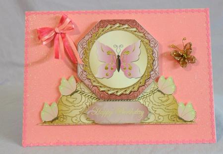 Birthday Butterflies Fancy Shaped Topper 2 by Brenda Needham