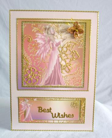 Butterfly Fairy Card Front + Text Plate by Brenda Needham