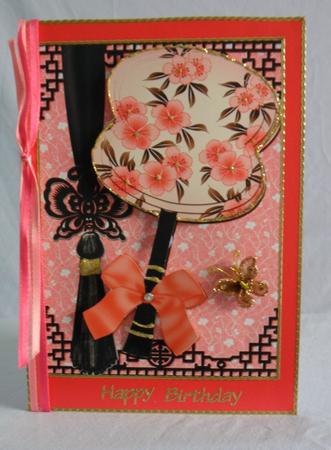Black Blossom Fan A4 Picture Sheet by Brenda Needham