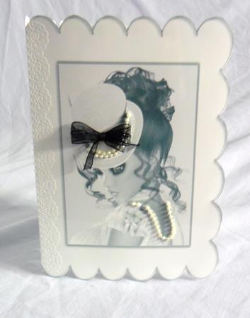 Vintage Lady Scallop Edge Card by Brenda Needham