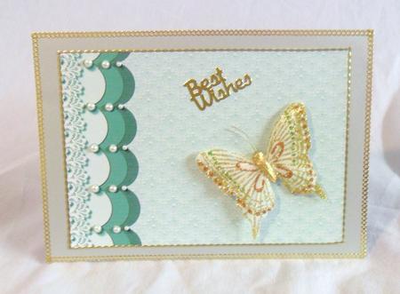 Lace Scallops & Pearls Backing Paper 7 by Brenda Needham