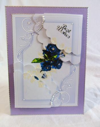 Framed Rose Double Corner by Brenda Needham