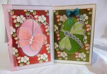 Strawberry Flowers x 2 Toppers by Brenda Needham