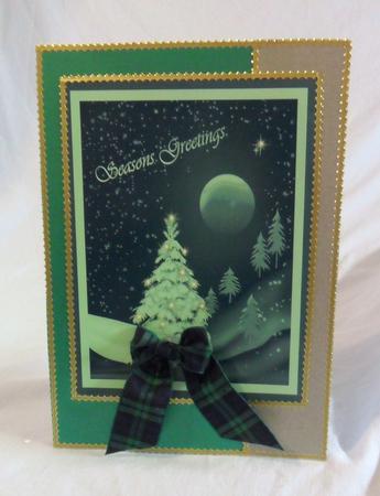 Green Sparkling Tree Topper by Brenda Needham