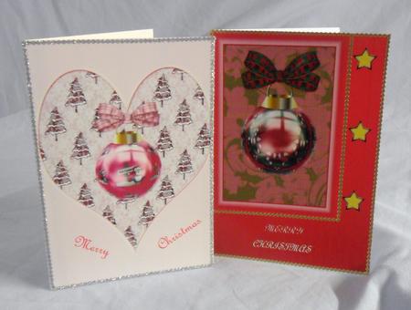 Xmas Tree Baubles Set C - Reds by Brenda Needham
