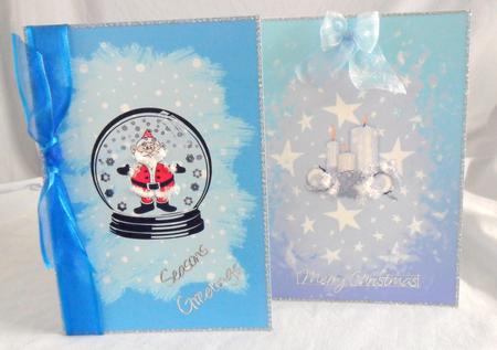 Festive Snow & Stars in Icicle Colours by Brenda Needham
