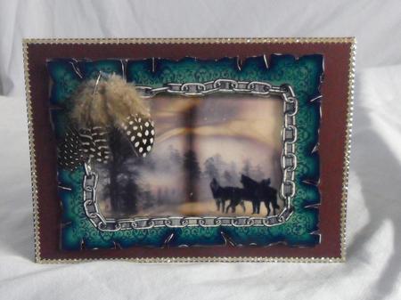Wolves on Parchment Topper by Brenda Needham