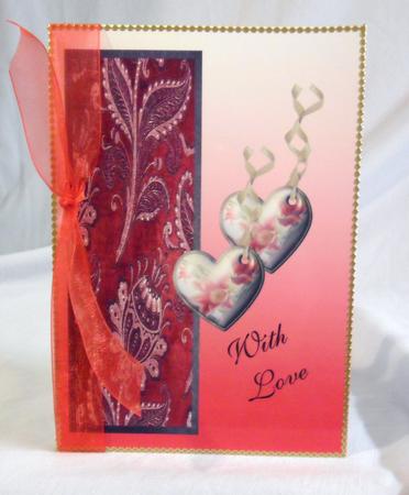 Cerise Floral Wallpaper A4 Backing Paper by Brenda Needham