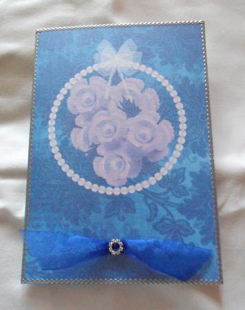 Teal Regal Pattern Dark A4 Backing Paper by Brenda Needham