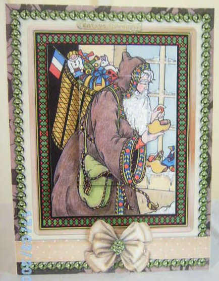 Vintage Santa of the World Pyramid by Brenda Needham