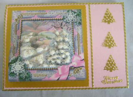 Christmas Stream Snow One Edge Scallop Bottom Stacker by Brenda Needham
