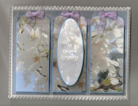 Cherry Blossom Panelled Card by Brenda Needham