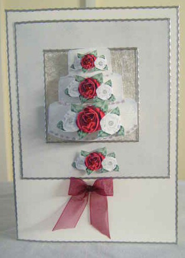 Wedding Cake & Roses by Brenda Needham