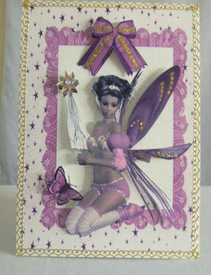 Pretty Faerie in Pink with Wand by Brenda Needham