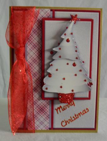 Modern Christmas Tree Quick Card by Brenda Needham