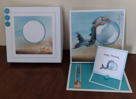 Tales Of The Sea - Merfolk Mermaids & Sirens 1 - Special 3D Decoupage + Insert & Tag by Brenda Rackett