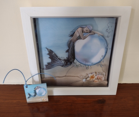 Tales Of The Sea - Merfolk Mermaids & Sirens 1 - Special 3D Decoupage + Insert & Tag by Brenda Rackett
