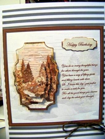Running Rivers Card with Shaped Layers and Verse by Brenda Sadler
