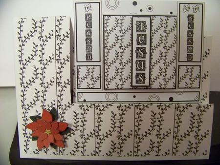 Side Stepper Card Jesus the Reason for the Season with Poins by Brenda Sadler