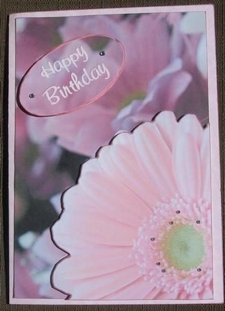 Pink Gerbera Quick Card by Brenda Schetnan