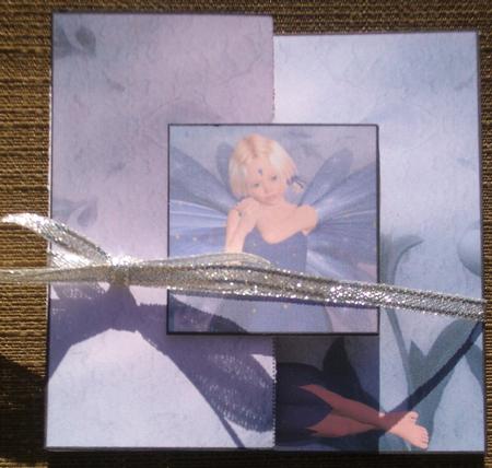 Iris Fairy Square Foldback Card by Brenda Schetnan