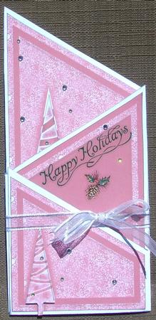 Red Christmas Tree Cascade Sheet by Brenda Schetnan