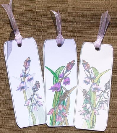 Large Bluebell Bookmarks by Brenda Schetnan