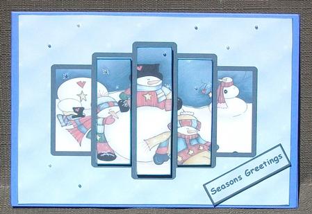 Snowmen Making Friends Pyramid Panel by Brenda Schetnan