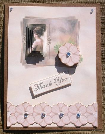 Vintage Lady Framed Card by Brenda Schetnan
