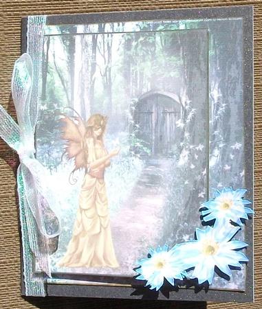 Fairy Home in Bluebell Woods Background by Brenda Schetnan