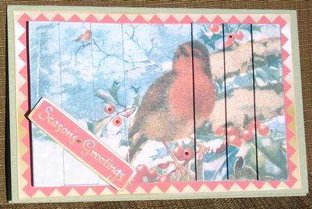 The Christmas Robin Side Stacker by Brenda Schetnan