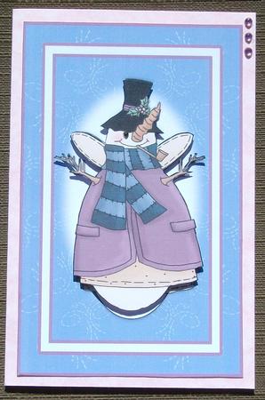 Cute Angel Snowman Spinner Card by Brenda Schetnan