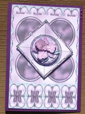 Stained Glass Lilac Orchid by Brenda Schetnan
