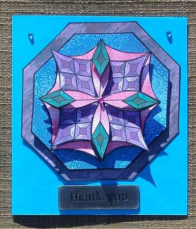 Blue Stained Glass Mandala by Brenda Schetnan