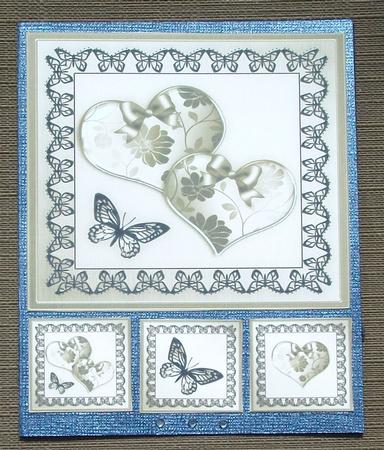 Elegant Romance 8 x 8 Quick Card Topper by Brenda Schetnan