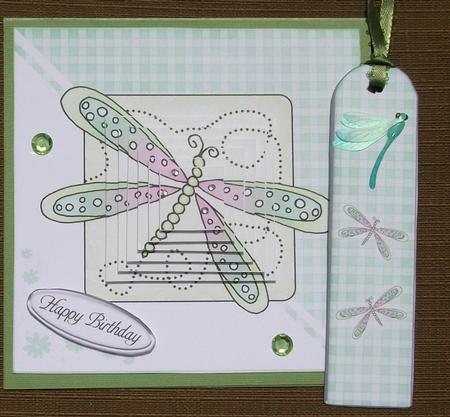 Dragonfly Quick Card with Pyramage by Brenda Schetnan