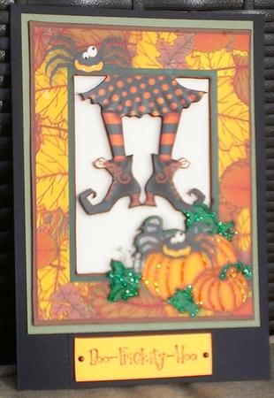Witches Legs with Pumpkins & Spiders A4 Featured Gallery Photo