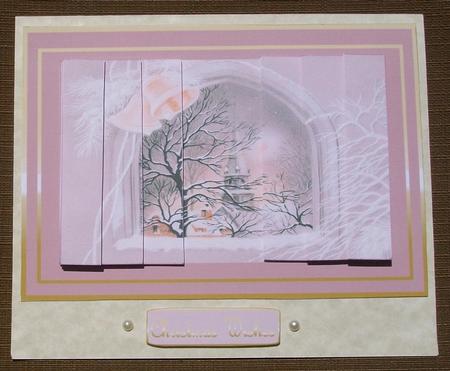Christmas Eve View Through the Window Side Stacker by Brenda Schetnan