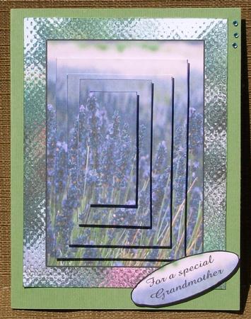Lavender 2 Card Pyramid Sheet for a Special Grandmother by Brenda Schetnan
