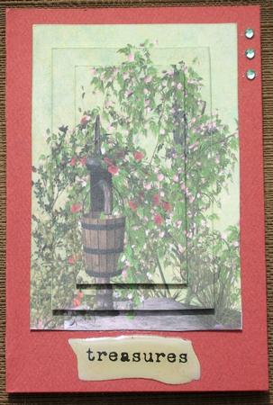 Flower with Old Water Pump - 6 Pages by Brenda Schetnan