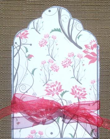 Vibrant Red Flowers on White Tag Gift Box by Brenda Schetnan