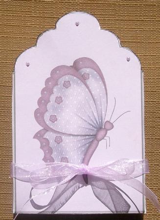 Purple Butterfly Tag Gift Box by Brenda Schetnan