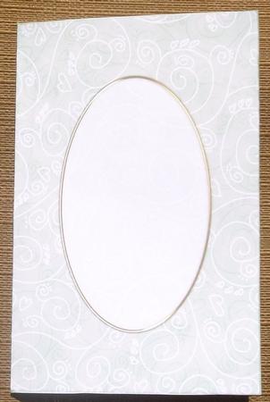 A5 Pretty Rose Swirls Card Front or Insert by Brenda Schetnan
