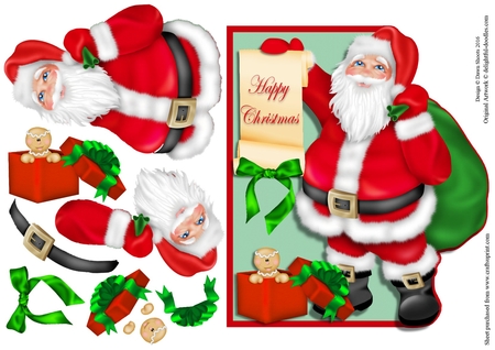 Santa Sends Christmas Wishes by Brenda Scott