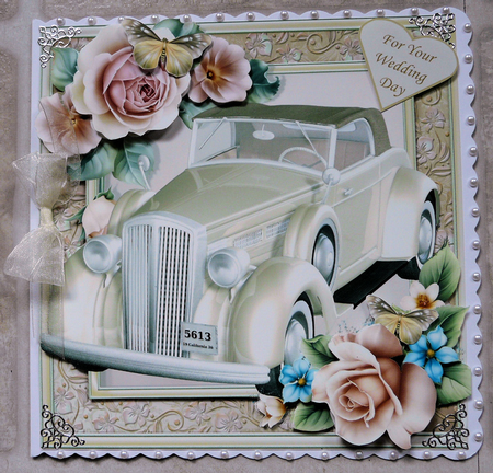 Beautiful cream wedding car 8x8 by Brenda Scott