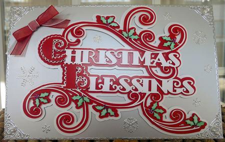 Scalloped Layered Christmas Blessings Topper by Brenda Scott