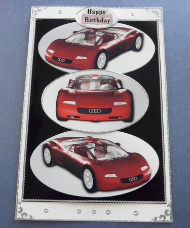 Red Audi with Easy Layers by Brenda Scott