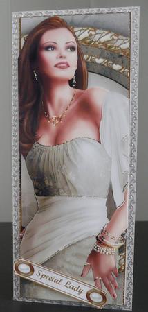 Art Deco Lady Pearl Large Dl (silver) by Brenda Scott