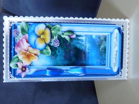 Large Dl Pansies Framed by Brenda Scott